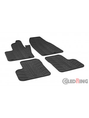 Original Gledring Passform Fußmatten Gummimatten 4 Tlg.+Fixing - Fiat 500X 02.2015->